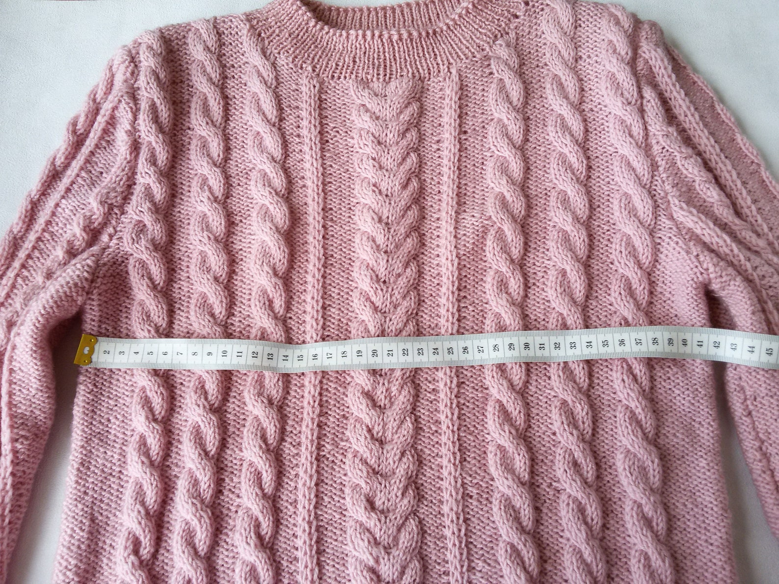 Woman Clothing Pink Cable Knit Sweater Chunky Soft Warm - Etsy