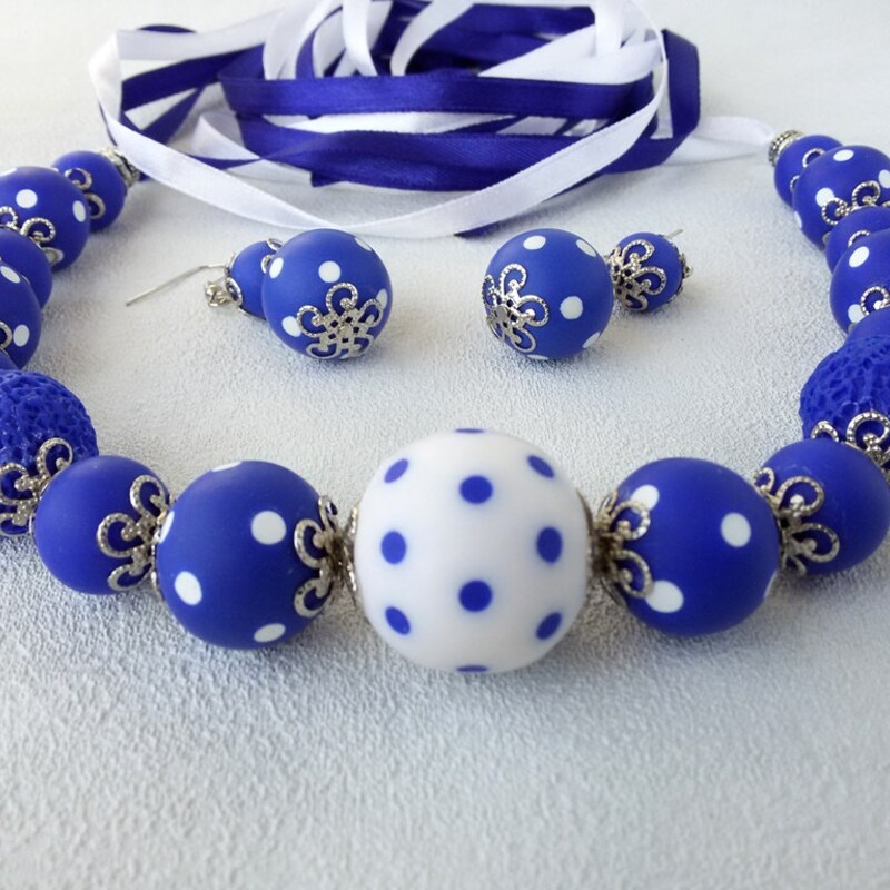 Brown Polka Dot Necklace