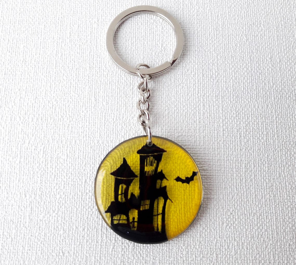 Halloween Keychain Creepy Accessory Cute Halloween Keyring Etsy