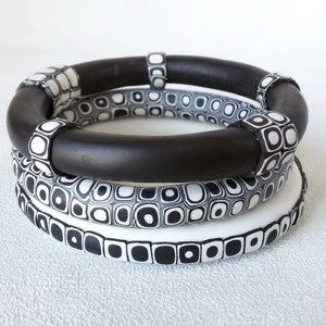 black and white bracelet image 1