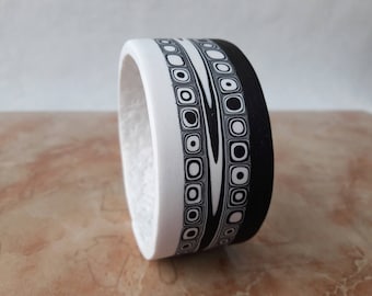 Weißes Armband schwarz weiß Schmuck Geschenk für Frauen Armband Schmuck Geschenkidee schwarz Schmuck Mädchen Armband Statement Armband handmade Schmuck