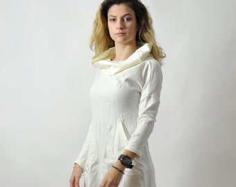 Winter White Dress - Etsy