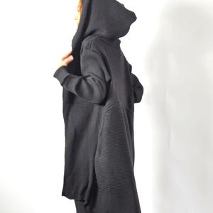 フード付きカーディガン、ウールマント、冬用カーディガン、ロングカーディガン、冬物、プラスサイズカーディガン、ウール服、暖かいカーディガン、Gabyga