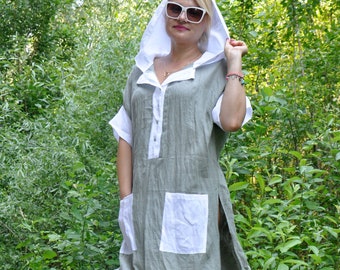 Linen Shirt Tunic, Linen Tunic, Women Shirt, Linen Clothing, Plus Size Linen Shirt, Plus Size Clothing, Maxi Linen Shirt, Summer Linen Shirt