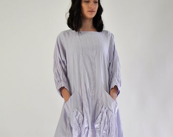 Lilac Linen Dress, Extravagant Maxi Dress, Caftan Dress Women, Linen Summer Dress, Oversized Long Dress, Lavender Linen Dress, Linen Wear