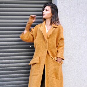 Womens winter coats mustard sale