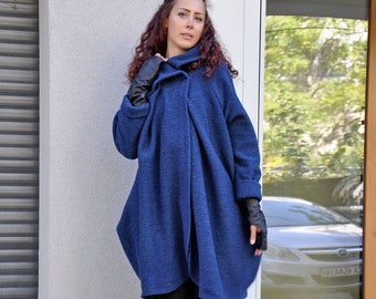 Cardigan Women, Blue Cardigan Coat, Wool Cardigan, Winter Cardigan, Plus Size Clothing, Oversize Cardigan, Long Cardigan, Maxi Cardigan