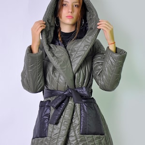 Ankle length quilted coat new arrivals