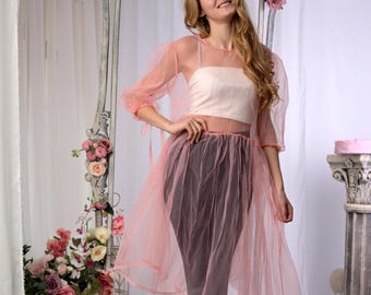 Rose Mesh Dress for Women | Sheer Organza Dress, Elegant Party & Prom Outfit, Extravagant Statement Dress