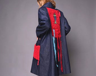 Edas Spolverino Lungo Donna Elegante JUST Giacca Blazer Taglie Forti Soprabito E - Foto 4