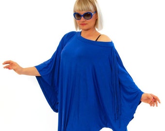 Caftan Women, Royal Blue Dress, Summer Kaftan Dress, Bohemian Kaftan, Plus Size Clothing, Dress For Women, Batwing Dress, Oversize D1417