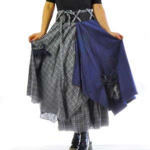 Wrap Skirt, Maxi Skirt With Pockets, Wool Skirt, Long Skirt For Women, Plus Size Skirt, Check Skirt, Winter Skirt, Plaid Skirt, Women Skirt