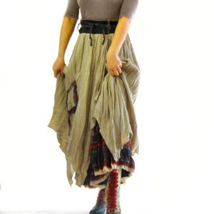Wool Skirt, Winter Skirt, Long Skirt, Beige Skirt, Maxi Skirt, Extravagant Skirt, Asymmetrical Skirt, Women Skirt, Boho Skirt, Maxi Rock