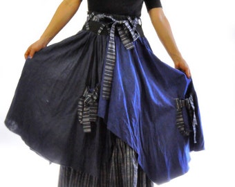 Maxi Skirt, Women Winter Skirt, Plus Size Maxi Skirt, Asymmetrical Skirt, Cottage Core, Cargo Skirt, High Waisted Skirt, Pleated Skirt