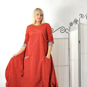 Plus Size Dress, Extravagant Dress, Maxi Abaya Dress, Party Dress Women, Loose Taffeta Dress, Plus Size Clothing, Red Dress Women, Caftan