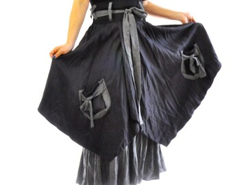 Black Wool Skirt, Maxi Skirt, Long Skirt, Winter Skirt, Extravagant Skirt, A-line Skirt, Maxi Rock, Plus Size, Comfortable Skirt, Boho Skirt