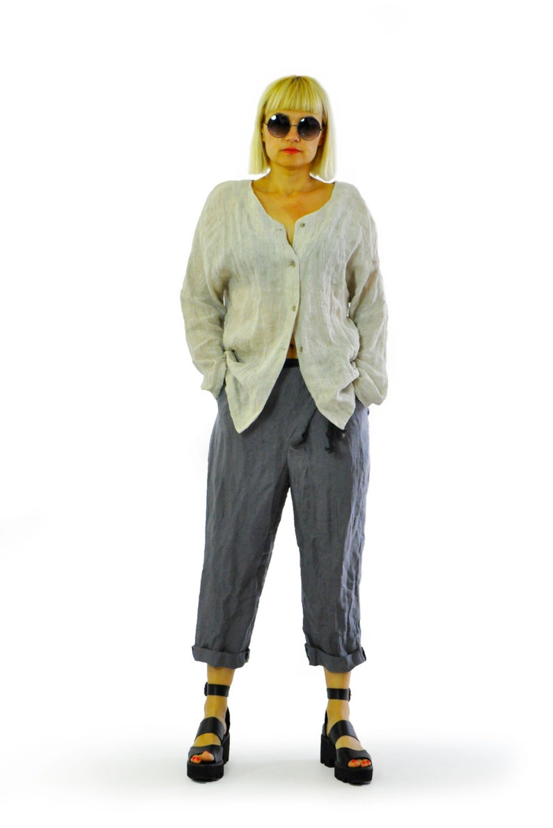 Beige Linen Shirt Summer Linen Shirt Women Linen Shirt Etsy