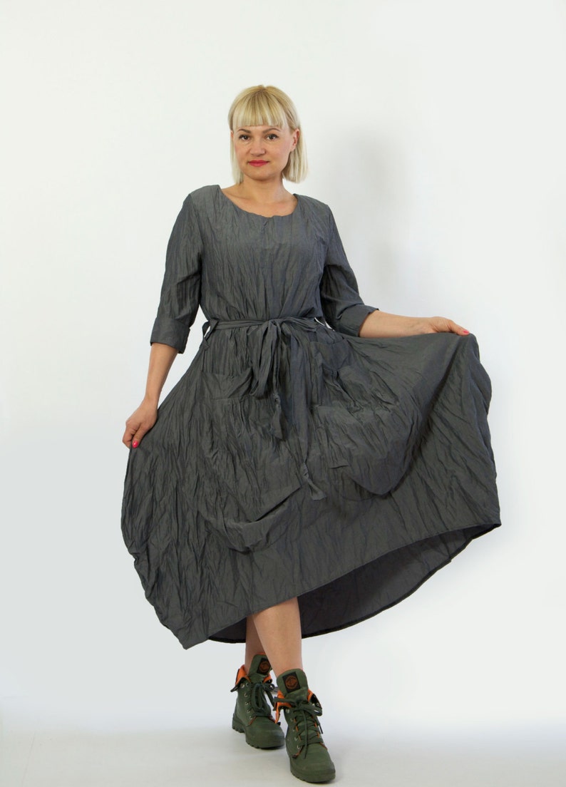 Gray Maxi Dress Kaftan Maxi Dress Plus Size Clothing Loose - Etsy
