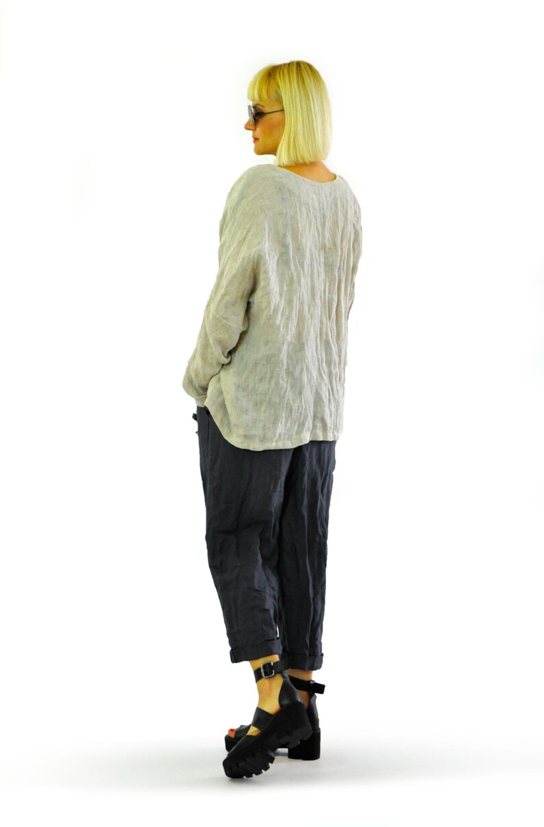 Beige Linen Shirt Summer Linen Shirt Women Linen Shirt Etsy