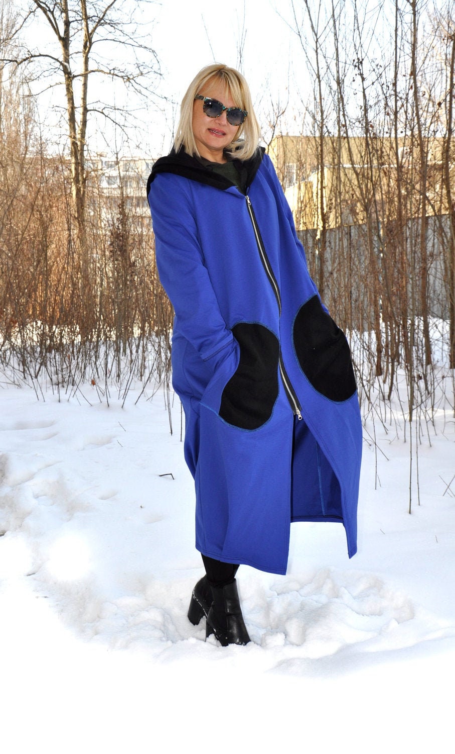 royal blue plus size jacket