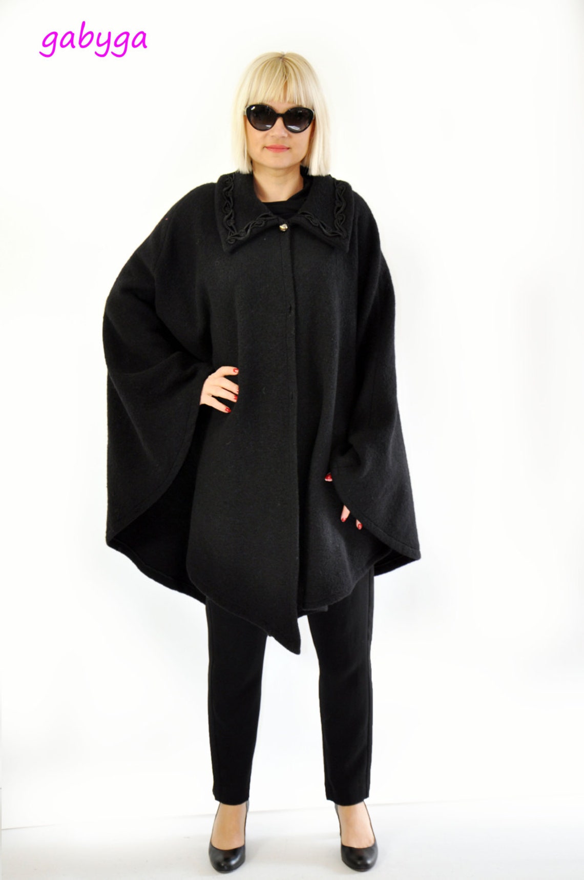 Wool Cape Coat Wool Coat Women Cape Winter Plus Size Etsy