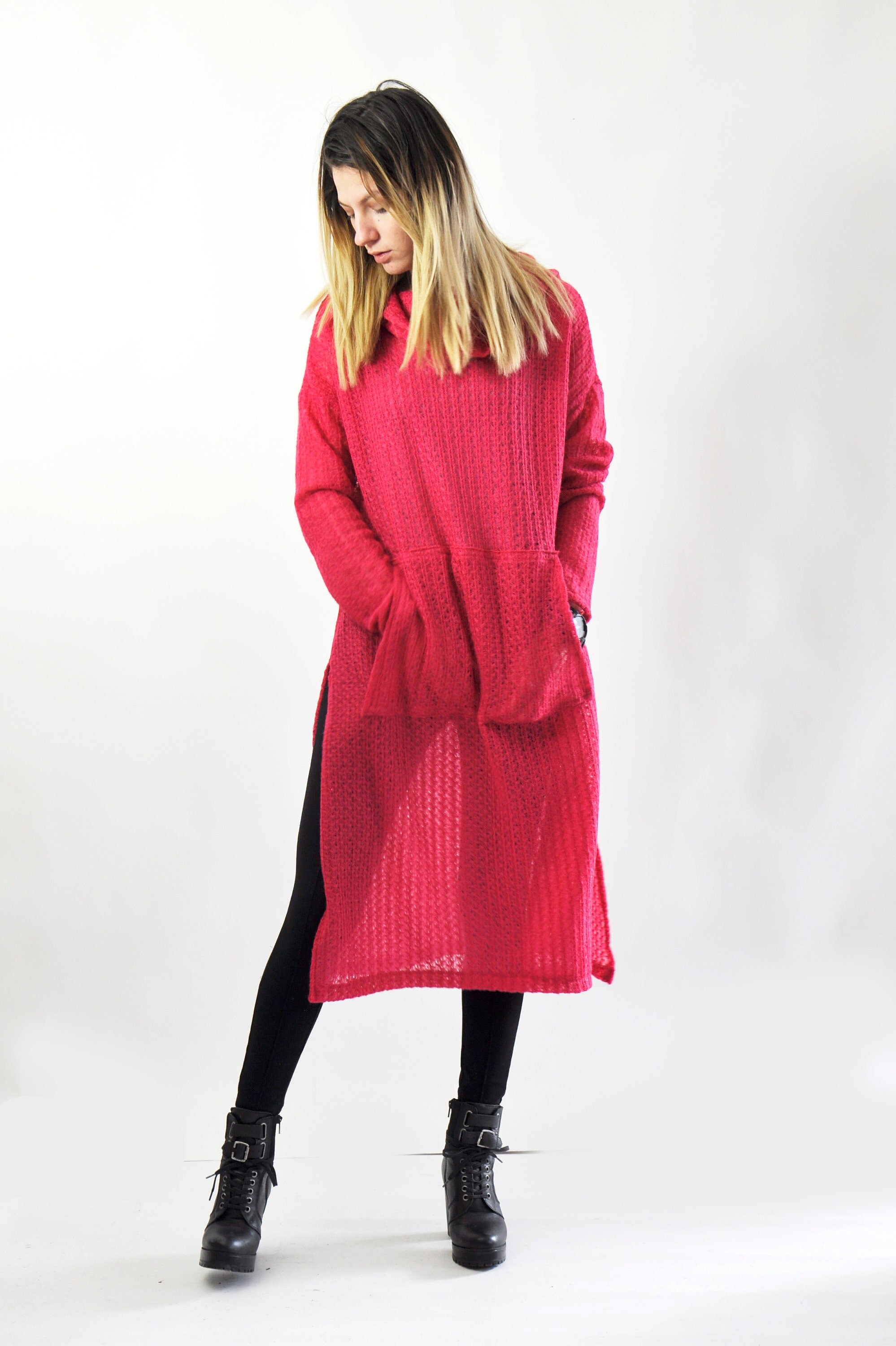 Wool Sweater Dress Maxi Dress Women 