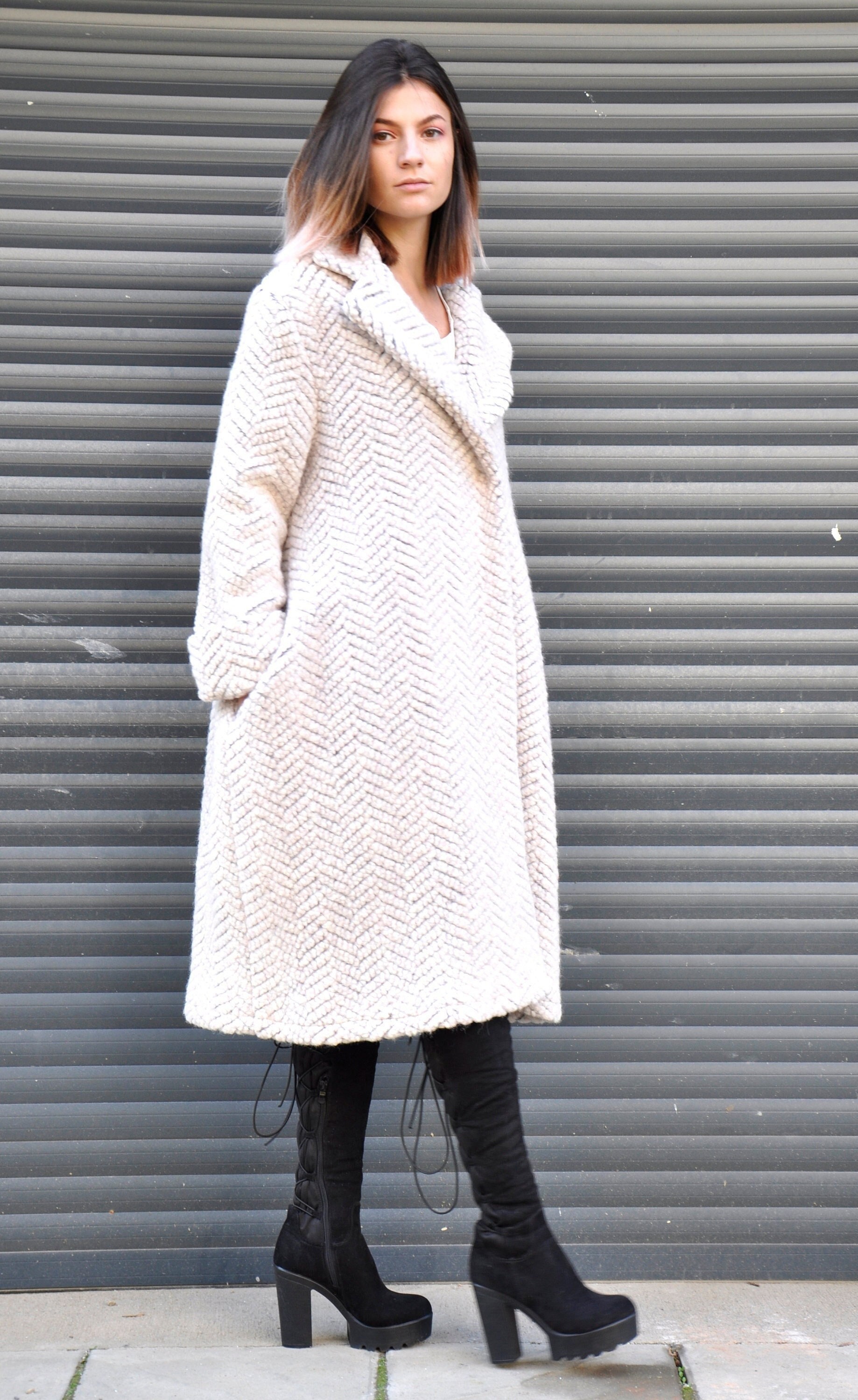 L'or ♡ Wide Lapel Long Coat (Ivory) - library.iainponorogo.ac.id