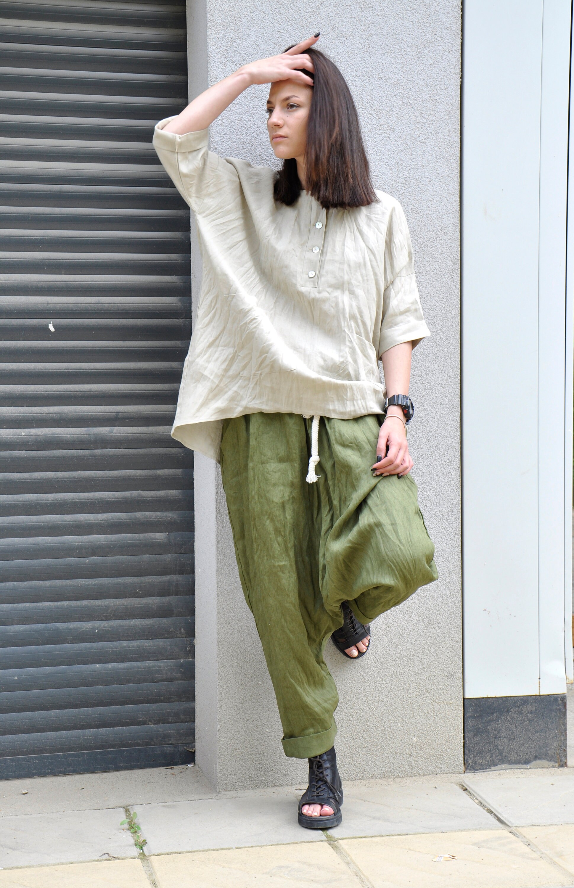 Women Linen Outfit Linen Set of 2 Linen 