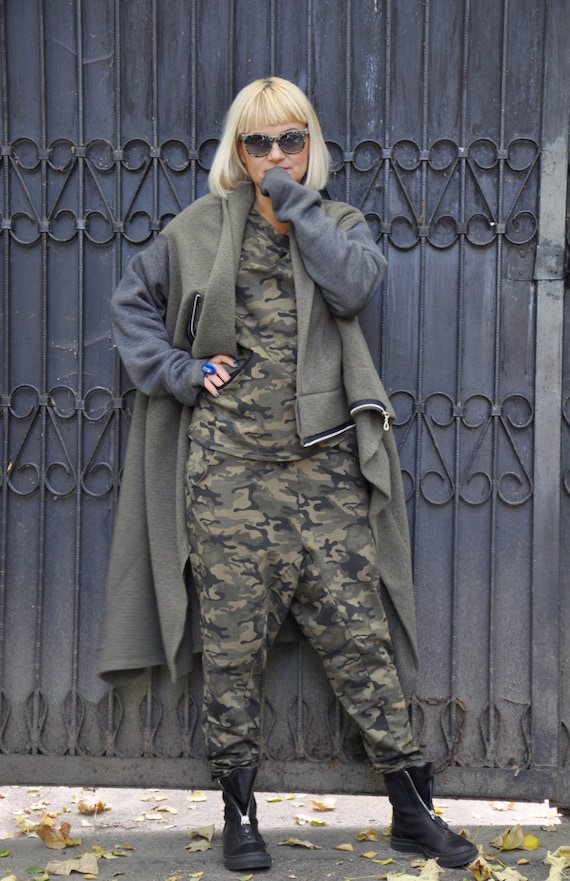 Military Coat Wool Coat Army Green Coat Winter Coat Asymmetric Coat Plus Size Clothing Wool Jacket Long Coat Warm Jacket Gabyga Etsy