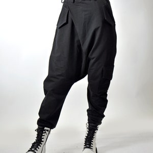 Black Harem Pants Drop Crotch Pants Plus Size Clothing - Etsy