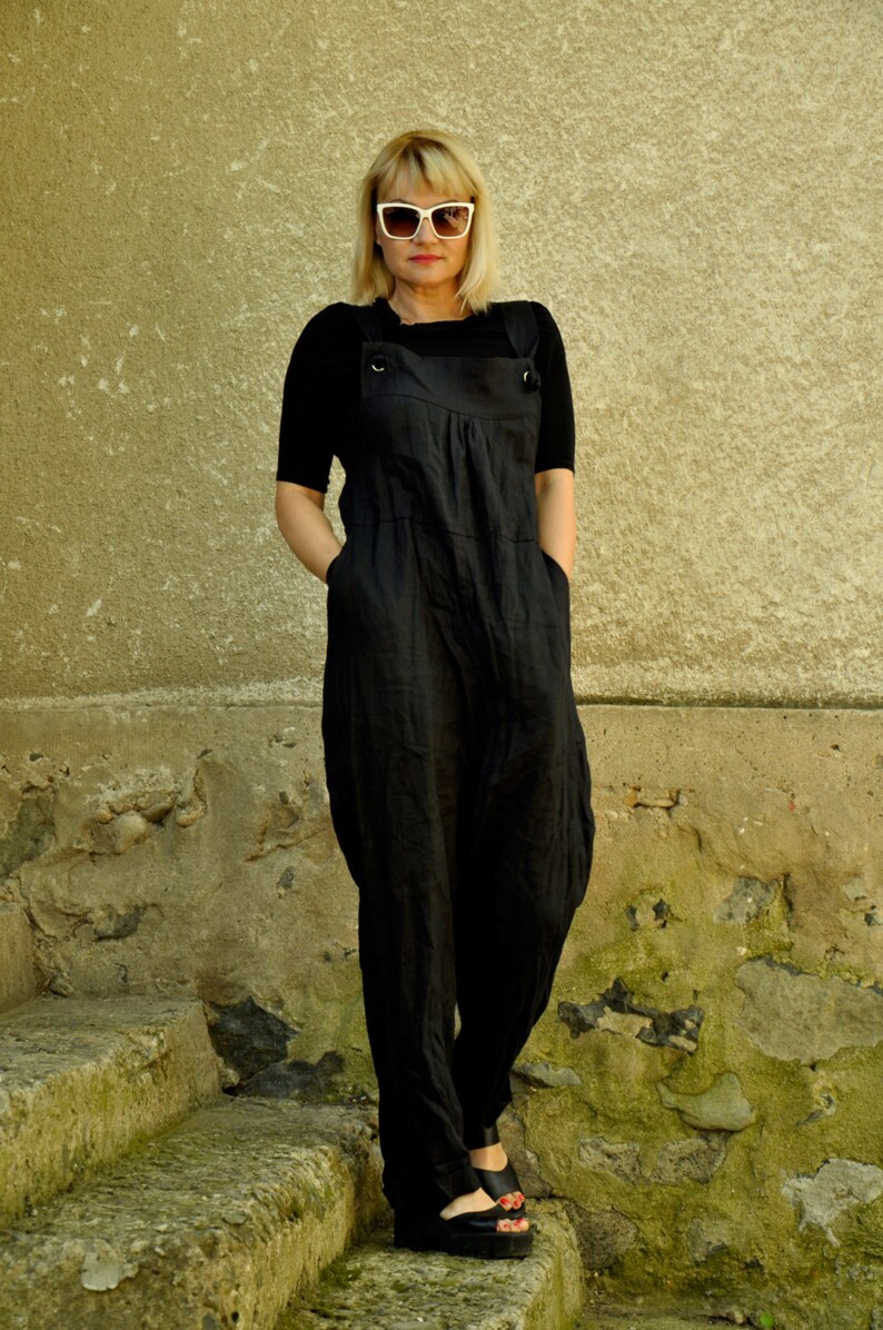 Anastasia Check Linen Jumpsuit