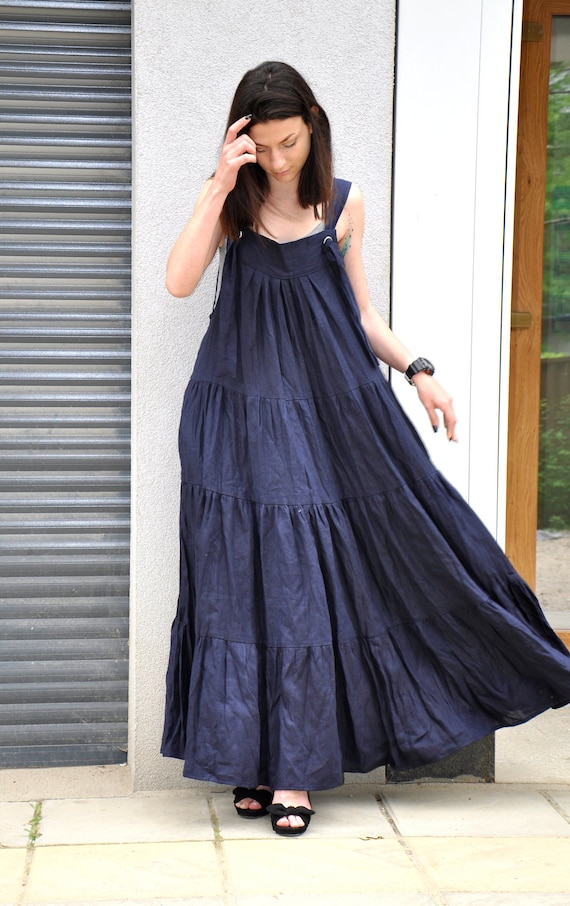 Her lip to♡linen-blended Kaftan Dress｜レディース 