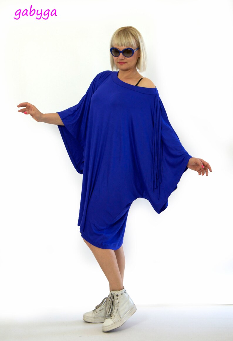 New Collection/royal Blue Spring Tunic/oversized Blue - Etsy