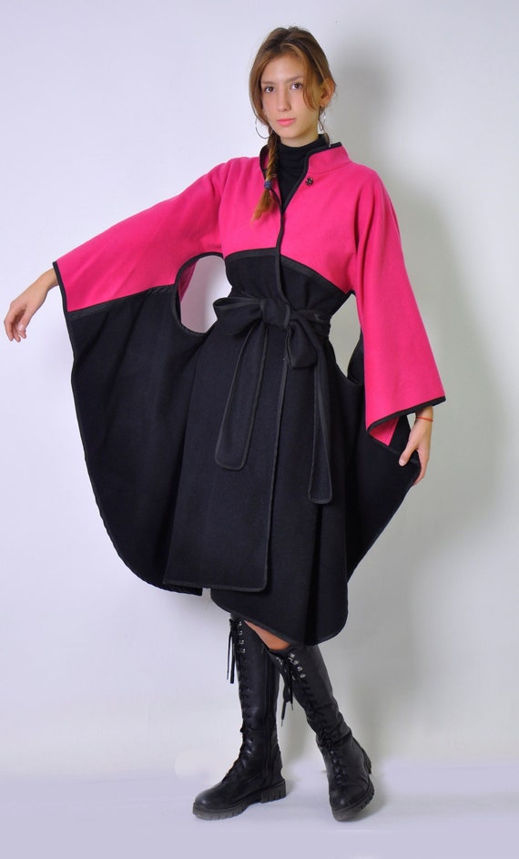 Belted cape deals coat