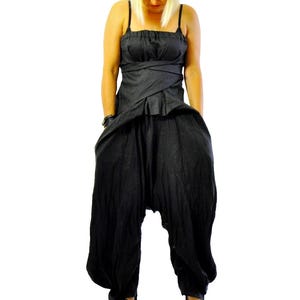 Linen Jumpsuit, Women Jumpsuit, Black Jumpsuit, Linen Clothing, Plus Size Linen Jumpsuit, Extravagant Jumpsuit, Linen Overall,Jumpsuit Dress
