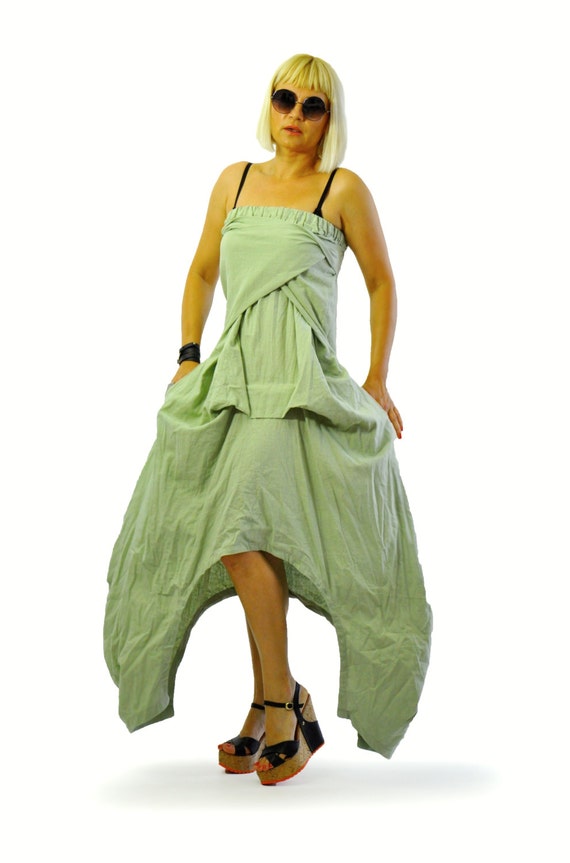Vestido mono transformable Maxi vestido de lino mono largo