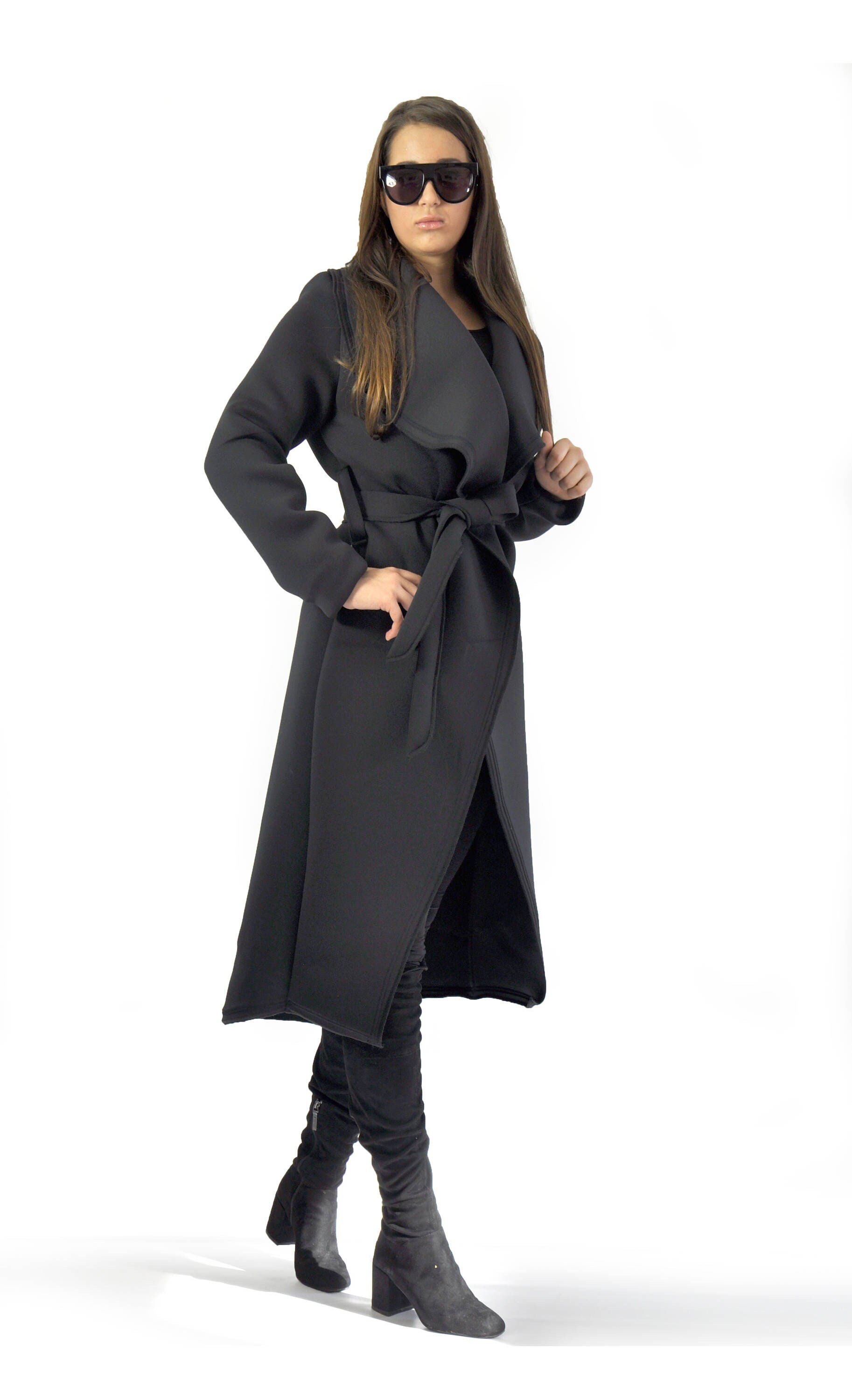black fall coat