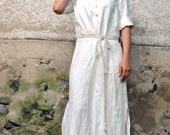 Linen Dress, White Maxi Dress, Linen Clothing, White Linen Dress, Plus Size Clothing, White Summer Dress, Linen Maxi Dress, Plus Size Linen