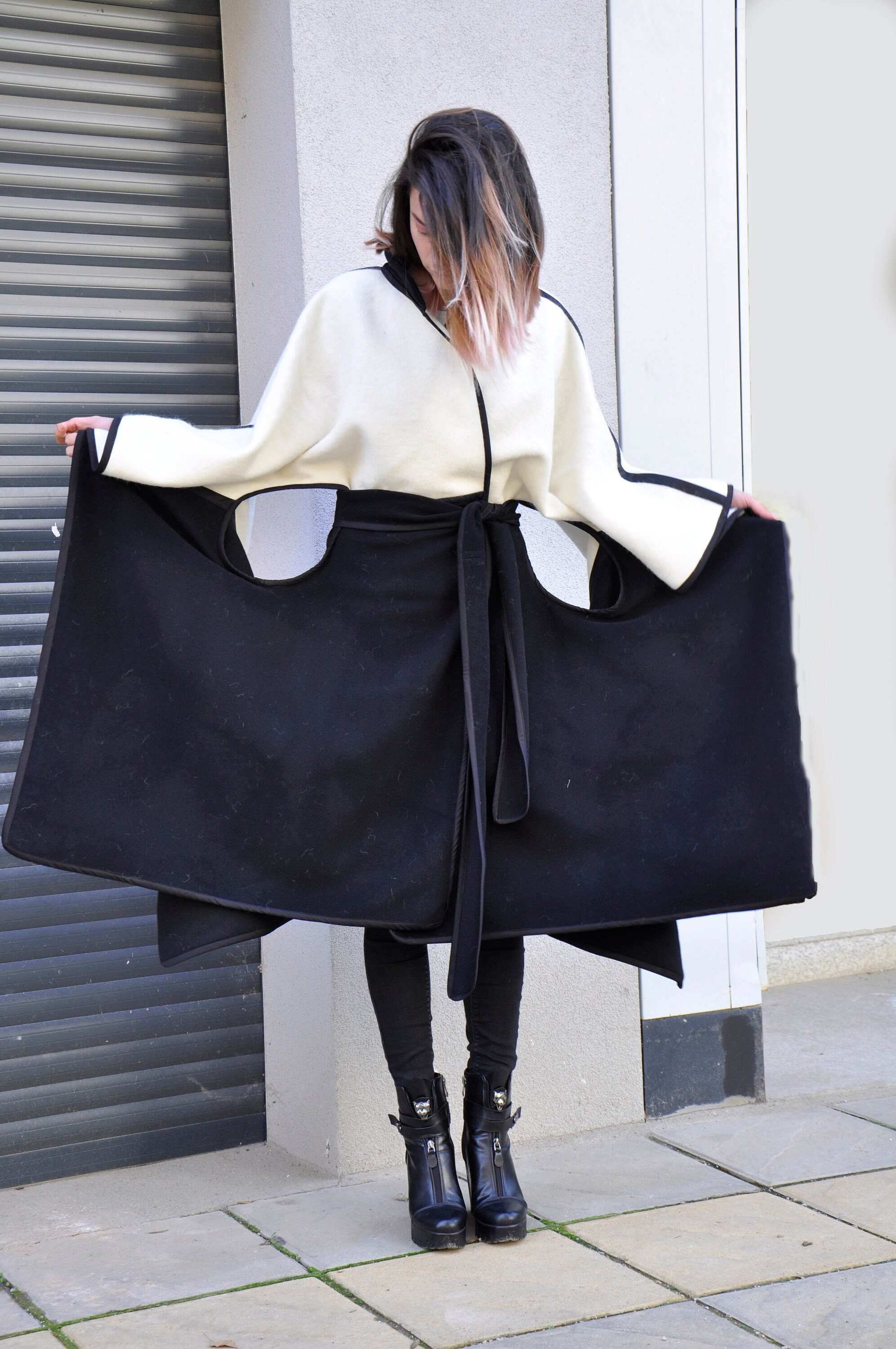 winter cape coat plus size