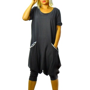 Jumpsuit Women, Plus Size Jumpsuit, Loose Jumpsuit, Harem Jumpsuit, Women Overall, Linen Clothing, Black Jumpsuit, Women Romper,Harem Romper image 4