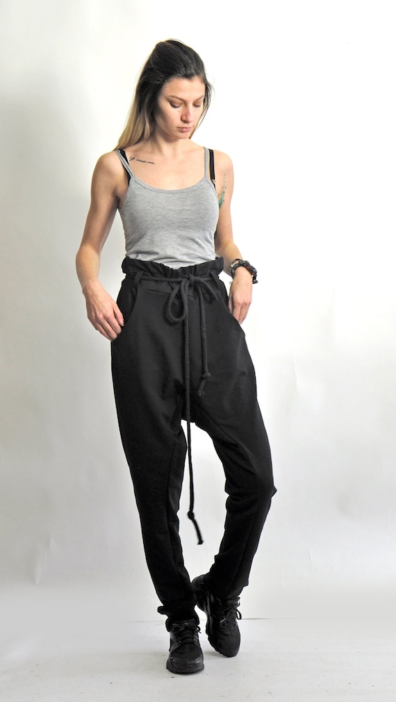 Women Pants, Workout Pants, Drop Crotch Pants, Harem Pants