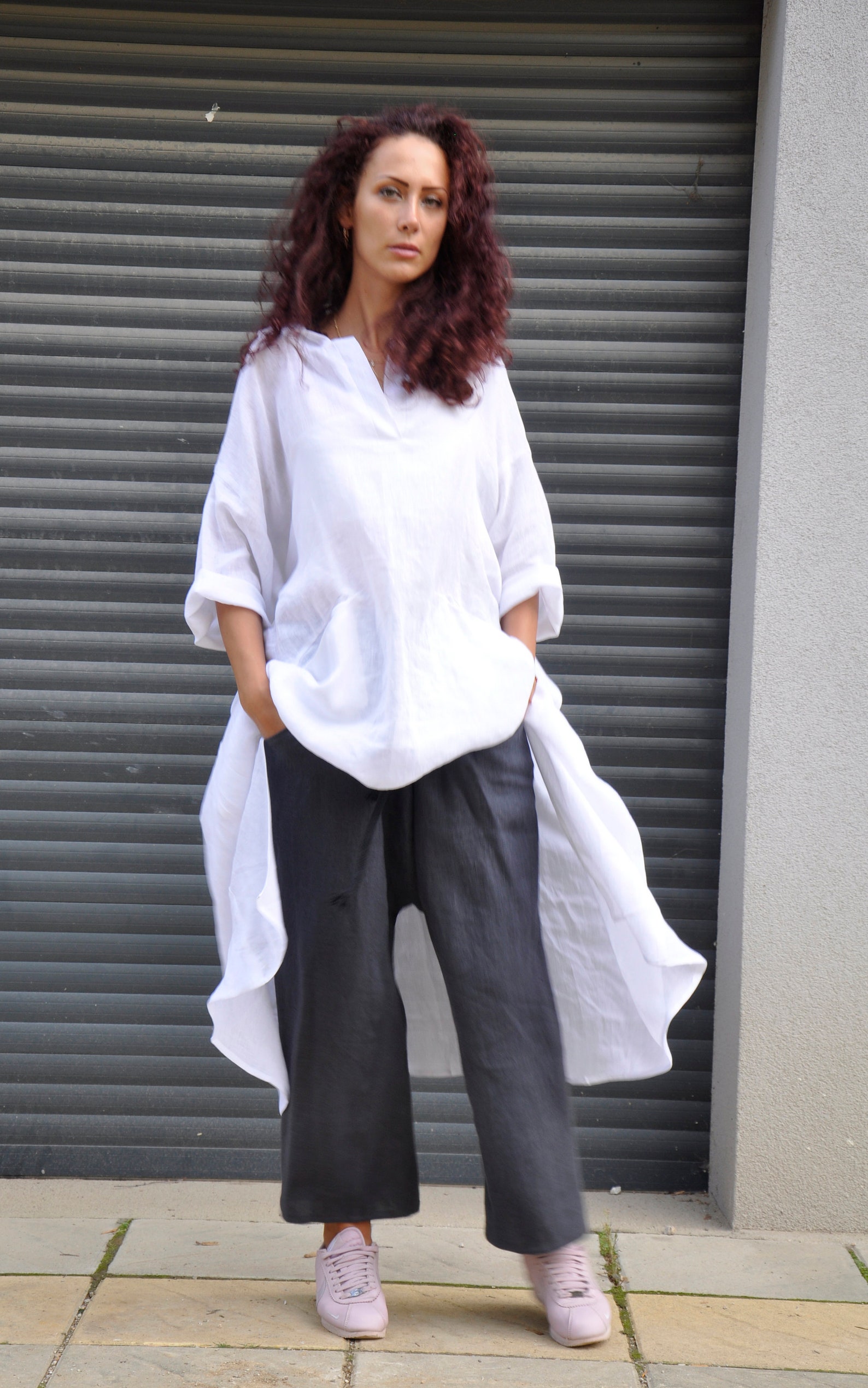linen-hoodie-tunic-white-linen-tunic-oversized-asymmetrical-tunic