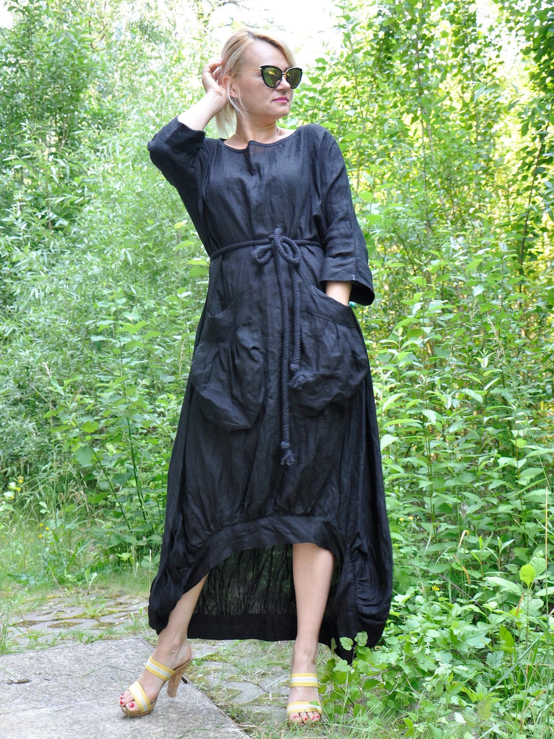 cocktail elegant dresses Black Midi Lace Formal Dress and Prom Dress Size:US 12 / UK 16 / EU 42 (L) Green with Envy Brown Sugar Sequin Plaid