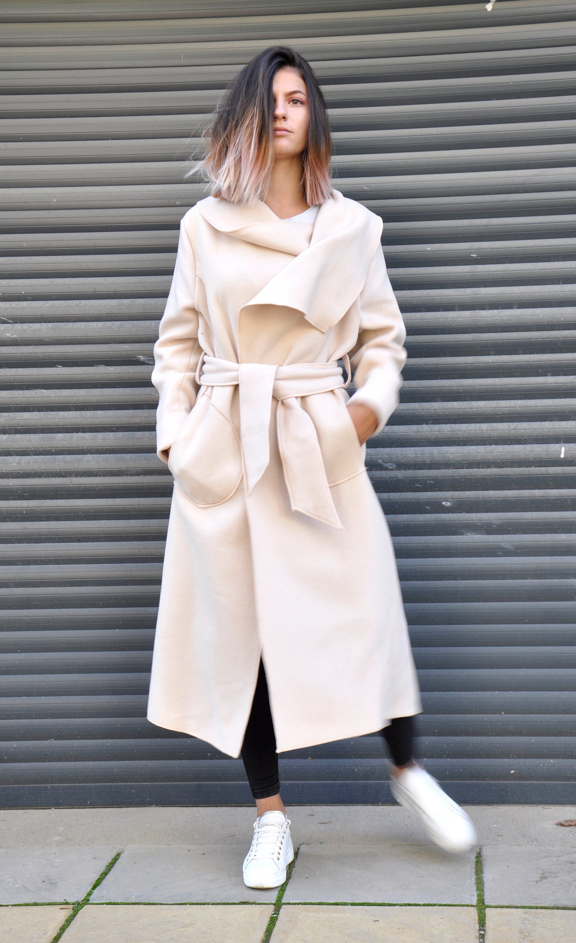 plus size open front coat