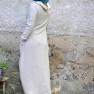 Wool Dress, Wool Dress, Sweater Dress, Winter Dress, Plus Size Clothing, Wool Maxi Dress, White Wool Dress, Winter Maxi Dress, Outerwear image 6