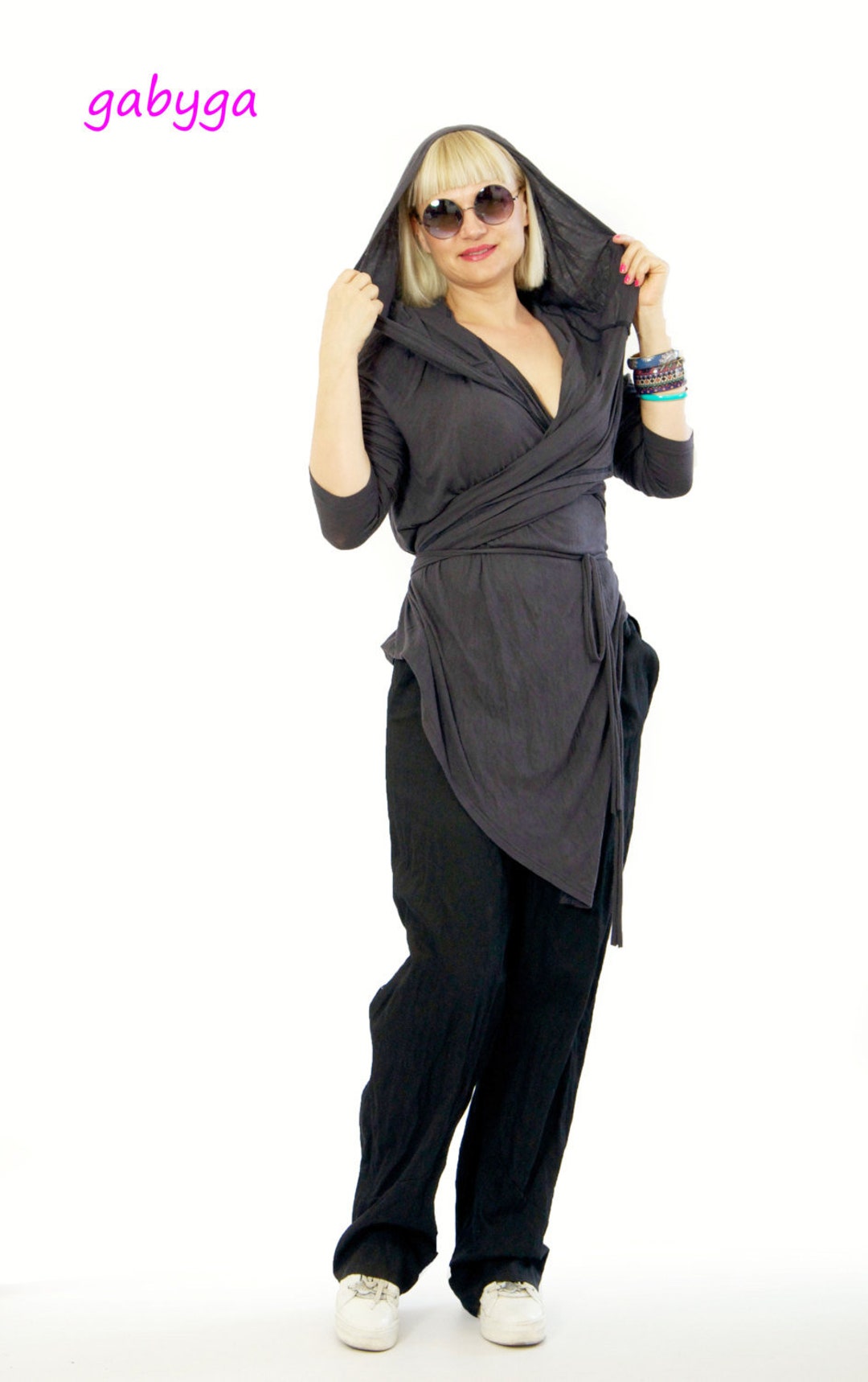 plus size hooded tunic