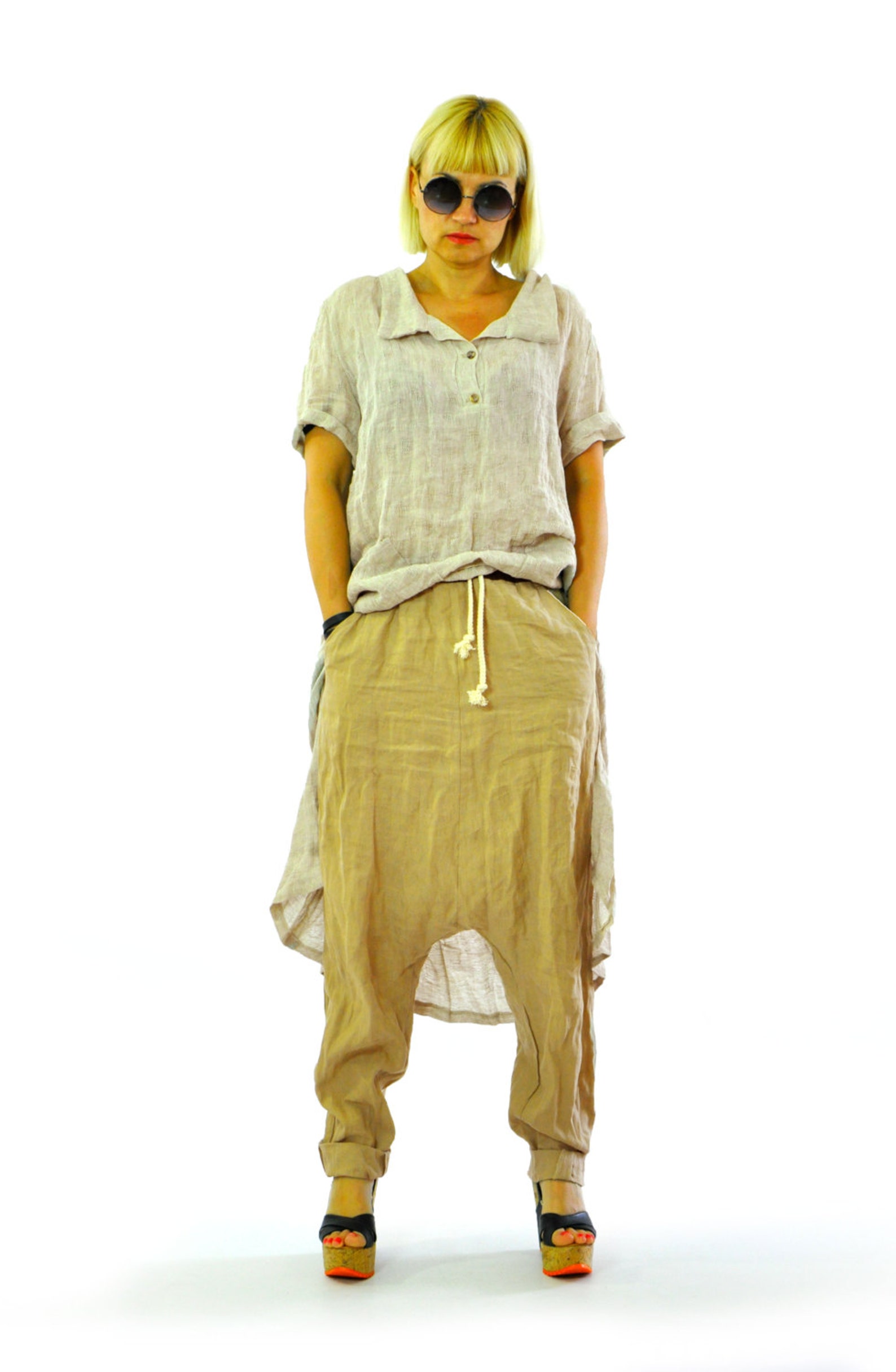 Luxury Plissé Harem Pants main image 1