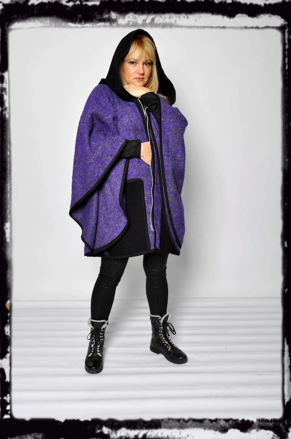 Purple cape jacket outlet