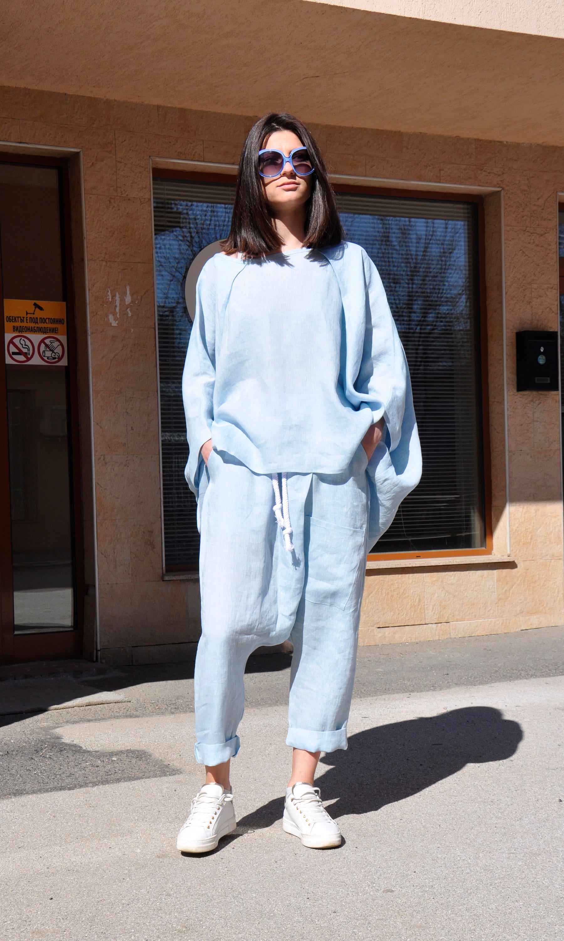 Ensemble 2 Pièces Femme En Lin - Débardeur Dentelle + Pantalon Large - Tenue été élégante Et Confortable