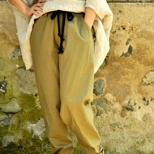 Summer Linen Pants Set, Linen Shirt And Pants Set, Linen Outfit For Women,  Linen Set Of 2, Military Green Pants Set, Linen Suit, Gabyga -  Portugal